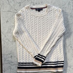 Tommy Hilfiger Cream Cable Knit Sweater